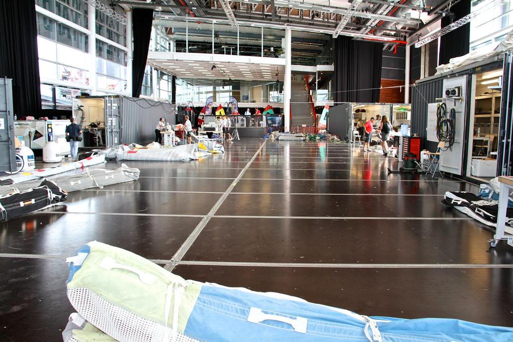 Normally a Boat Show can be fitted into this space - Volvo Ocean Race Support Teams - March 3, 2015 © Richard Gladwell www.photosport.co.nz